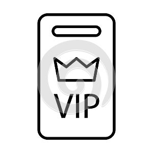 VIP card icon vector for graphic design, logo, website, social media, mobile app, UI