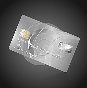 VIP Card silver on black