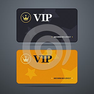 Vip card template with logo and abstract