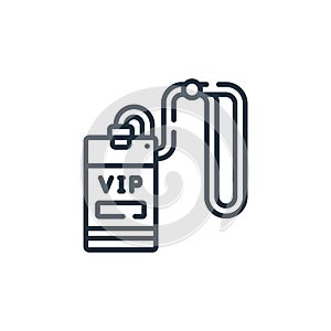 vip card vector icon. vip card editable stroke. vip card linear symbol for use on web and mobile apps, logo, print media. Thin