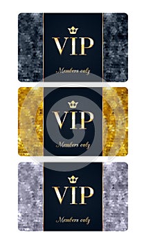 VIP cards with abstract background