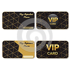 VIP Cards Black and Gold