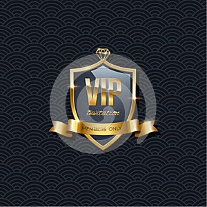 VIP club invitation vector template
