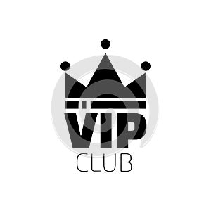 VIP club logo in flat style. VIP Club members only banner.