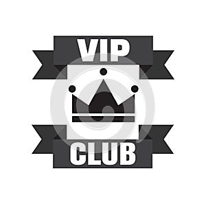 VIP club logo in flat style. VIP Club members only banner