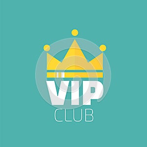 VIP club logo in flat style. VIP Club members only banner