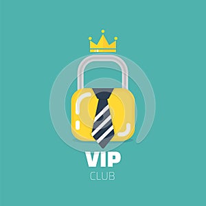 VIP club logo in flat style. VIP Club members only banner