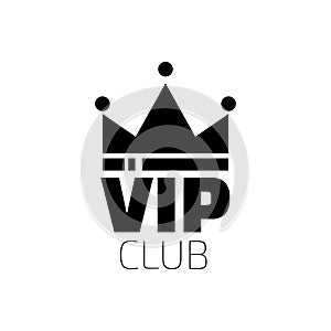 VIP club logo in flat style. VIP Club members only banner. photo