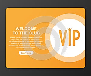 VIP club party premium invitation card poster flyer. Black and golden design template. Vector illustration.