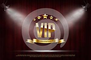 VIP event invitation realistic illustration