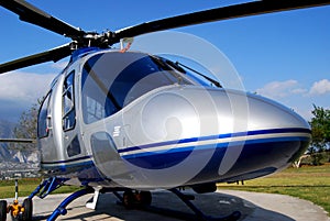 VIP helicopter close up