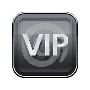 VIP icon glossy grey.