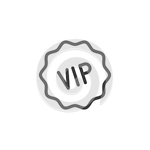 VIP icon. Privileged status concept logo for online services, stores markets and mobile applications, sticker for