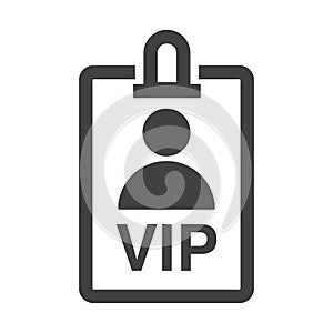 VIP ID Security Icon Ã¢â¬' Premium Access Identification Badge Vector