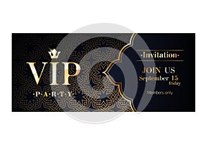 VIP invitation card premium design template.