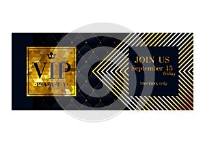 VIP invitation card premium design template.