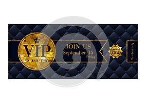 VIP invitation card premium design template.