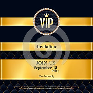 VIP invitation card premium design template.