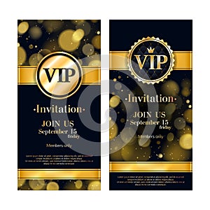 VIP invitation card premium design template.