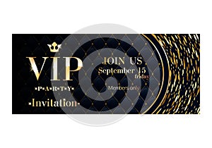 VIP invitation card premium design template.