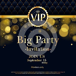 VIP invitation card premium design template.