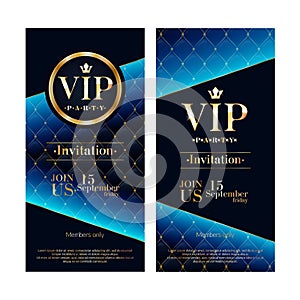 VIP invitation card premium design templates set.