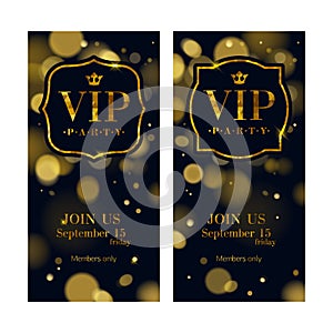 VIP invitation cards premium design template.