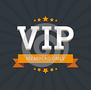 VIP - members only vector background card template