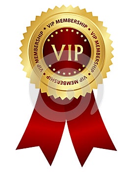 VIP membership award ribbon rosette photo