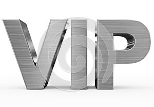 VIP metal - 3d letters on white