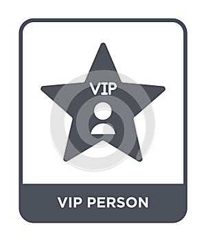 vip person icon in trendy design style. vip person icon isolated on white background. vip person vector icon simple and modern