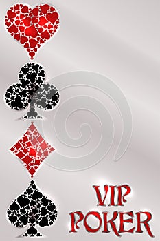 Vip poker casino banner, vector