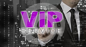 VIP service concept is shown by businessman