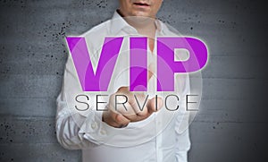 Vip Service touchscreen is operated by man