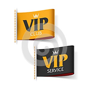 VIP service and VIP club labels