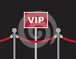 VIP Sign Red Rope