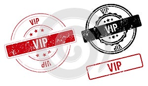 Vip stamp. vip sign. vip label set