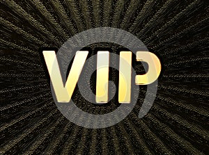 VIP. Vip inscription on the golden background