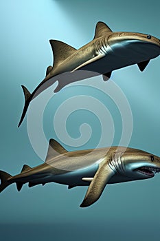 Viper Shark (dogfish) Animal. Illustration Artist Rendering
