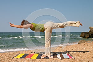 Virabhadrasana yoga pose