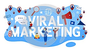 Viral marketing concept. Idea of advertising and promotion