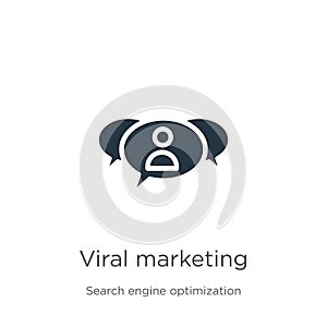 Viral marketing icon vector. Trendy flat viral marketing icon from search engine optimization collection isolated on white
