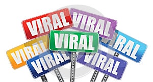 Viral marketing signs concept design