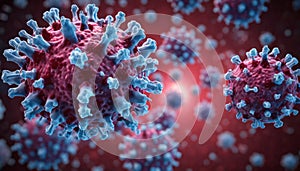 Viral particles in a microscopic view, illustrating the complexity of infectious agents