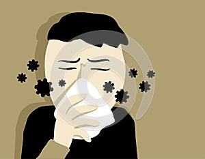 Viral respiratory infections that affects airways photo