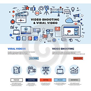 Viral video marketing, movie film-making, professional TV production vector web site design photo