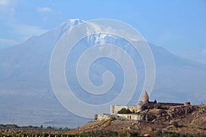 Virap Choir Monastery south of Yerevan in Armenia