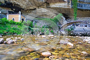 Virgen de la Cueva sanctuary, Sanctuary of the Virgin of the Cave, Infiesto, Pilona, Asturias, Spain photo