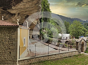 Virgen de la Cueva sanctuary, Sanctuary of the Virgin of the Cave, Infiesto, Asturias, Spain photo