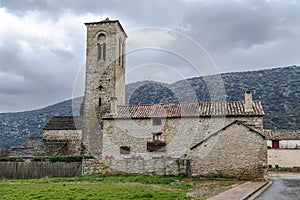 Virgen del Rosario Church in the rural town of Triste , Spain photo